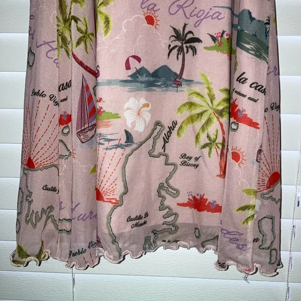 Urban Outfitters Tropical Pink and Green One Piece Dress - Picture 8 of 10